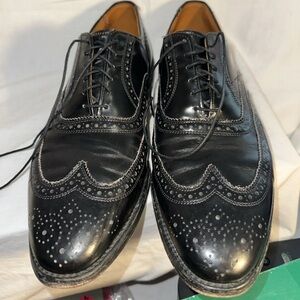 Allen Edmonds Lloyd Black Leather Wingtip Brogue Oxford Dress Shoe Mens 11.5 C